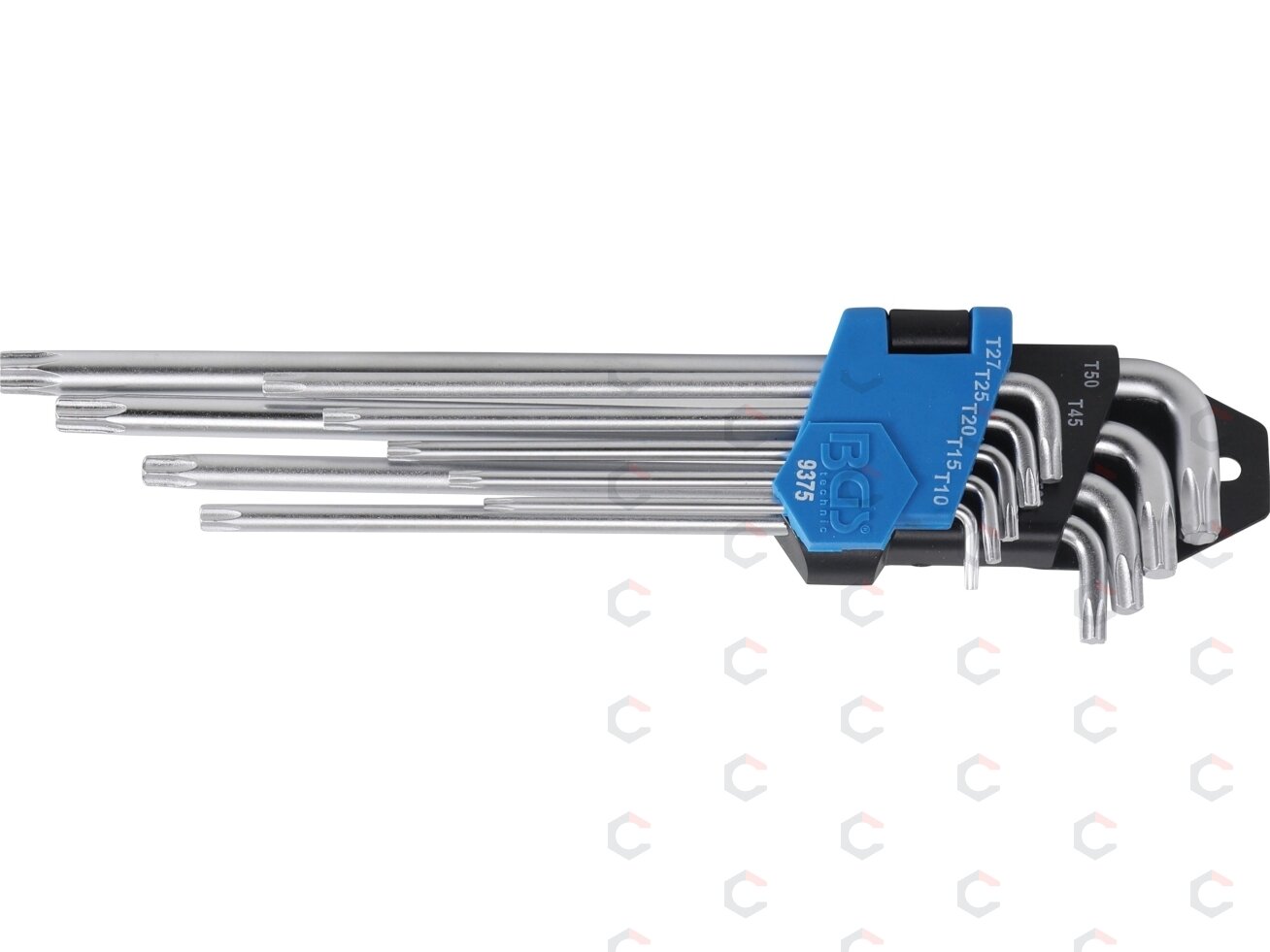 L tipo raktų rinkinys | labai ilgi + labai trumpi | T-Star (Torx) T10 - T50 | 9 vnt. (9375) L tipo raktų rinkinys | labai ilgi + labai trumpi | T-Star (Torx) T10 - T50 | 9 vnt. (9375)