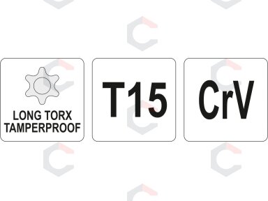 L tipo raktas | ilgas tipas | T-Star (su skyle) (Torx) T15 (YT-05515)