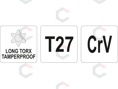 L tipo raktas | ilgas tipas | T-Star (su skyle) (Torx) T27 (YT-05518) L tipo raktas | ilgas tipas | T-Star (su skyle) (Torx) T27 (YT-05518)