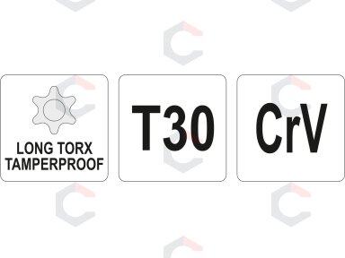 L tipo raktas | ilgas tipas | T-Star (su skyle) (Torx) T30 (YT-05519) L tipo raktas | ilgas tipas | T-Star (su skyle) (Torx) T30 (YT-05519)