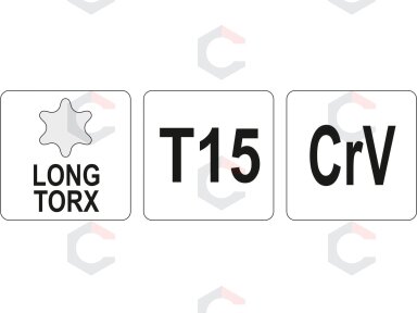 L tipo raktas | ilgas tipas | T-Star (Torx) T15 (YT-05495) L tipo raktas | ilgas tipas | T-Star (Torx) T15 (YT-05495)
