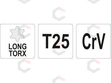 L tipo raktas | ilgas tipas | T-Star (Torx) T25 (YT-05497) L tipo raktas | ilgas tipas | T-Star (Torx) T25 (YT-05497)