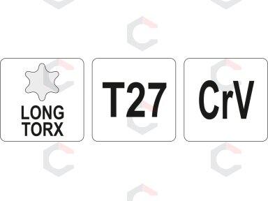 L tipo raktas | ilgas tipas | T-Star (Torx) T27 (YT-05498)