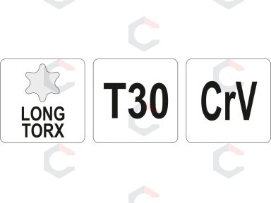 L tipo raktas | ilgas tipas | T-Star (Torx) T30 (YT-05499)