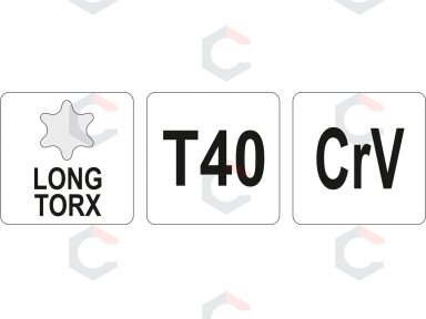 L tipo raktas | ilgas tipas | T-Star (Torx) T40 (YT-05501)