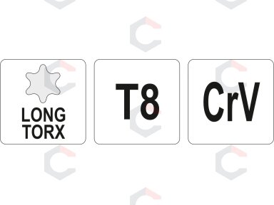 L tipo raktas | ilgas tipas | T-Star (Torx) T8 (YT-05492) L tipo raktas | ilgas tipas | T-Star (Torx) T8 (YT-05492)