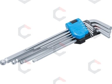 L tipo raktų rinkinys | ilgas tipas | Hex šešiakampis / hex šešiakampis su šarnyru 1,5 - 10 mm | 9 vnt. (790) L tipo raktų rinkinys | ilgas tipas | Hex šešiakampis / hex šešiakampis su šarnyru 1,5 - 10 mm | 9 vnt. (790)