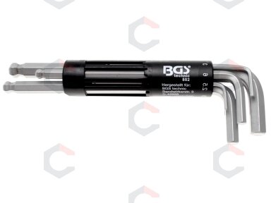 L tipo raktų rinkinys | ilgi | hex šešiakampis / hex šešiakampis su 2-10 mm šarnyru | 8 vnt. (802)