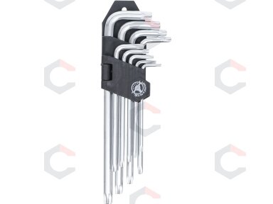 L tipo raktų rinkinys | ilgi | T-Star (Torx) T10-T50 | 9 vnt. (816) L tipo raktų rinkinys | ilgi | T-Star (Torx) T10-T50 | 9 vnt. (816)