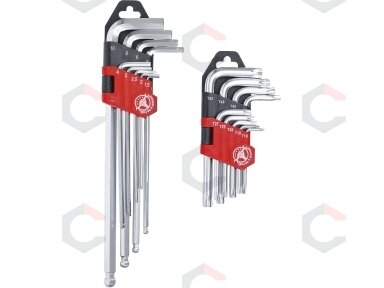 L tipo raktų rinkinys | ilgi | T-Star (Torx) T10 - T50 / Hex šešiakampis 1,5 - 10 mm | 18 vnt. (822) L tipo raktų rinkinys | ilgi | T-Star (Torx) T10 - T50 / Hex šešiakampis 1,5 - 10 mm | 18 vnt. (822)