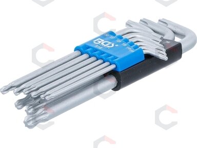 L tipo raktų rinkinys | šarnyriniai | T-Star (Torx) T10 - T50 | 9 vnt. (818) L tipo raktų rinkinys | šarnyriniai | T-Star (Torx) T10 - T50 | 9 vnt. (818)