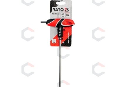 L tipo atsuktuvas HEX su rankena 6 mm (YT-05577) 1