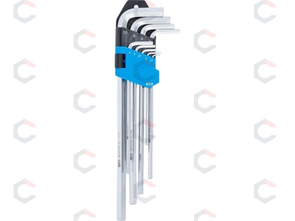 L tipo raktų rinkinys | ilgas tipas | hex šešiakampis 1,5 - 10 mm | 9 vnt. (808) 1 L tipo raktų rinkinys | ilgas tipas | hex šešiakampis 1,5 - 10 mm | 9 vnt. (808) 1