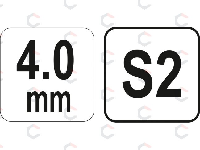 L tipo atsuktuvas HEX su rankena 4 mm (YT-05574) 2