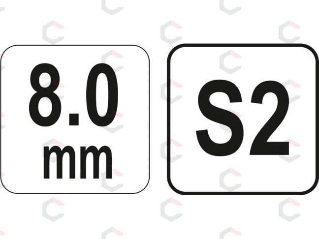 L tipo atsuktuvas HEX su rankena 8 mm (YT-05579) 2