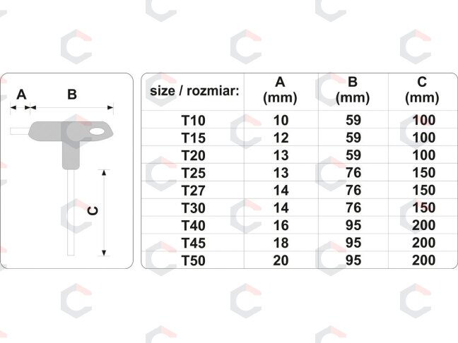 L tipo atsuktuvų su rankena rinkinys | T-Star (Torx) | 9 vnt (56639) 3