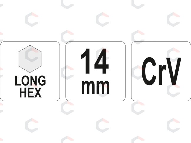 L tipo raktas | ilgas | hex šešiakampis | 14,0 mm (YT-05444) 1 L tipo raktas | ilgas | hex šešiakampis | 14,0 mm (YT-05444) 1
