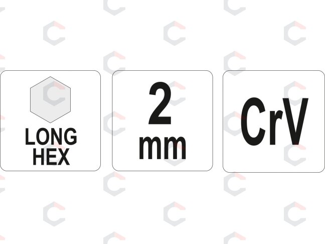 L tipo raktas | ilgas | hex šešiakampis | 2,0 mm (YT-05431) 1 L tipo raktas | ilgas | hex šešiakampis | 2,0 mm (YT-05431) 1