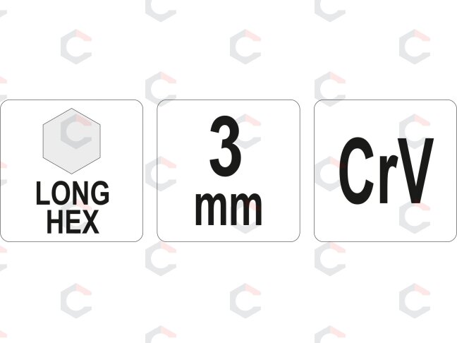 L tipo raktas | ilgas | hex šešiakampis | 3,0 mm (YT-05433) 1 L tipo raktas | ilgas | hex šešiakampis | 3,0 mm (YT-05433) 1