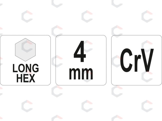 L tipo raktas | ilgas | hex šešiakampis | 4,0 mm (YT-05434) 1 L tipo raktas | ilgas | hex šešiakampis | 4,0 mm (YT-05434) 1