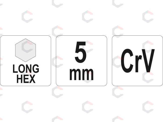 L tipo raktas | ilgas | hex šešiakampis | 5,0 mm (YT-05436) 1 L tipo raktas | ilgas | hex šešiakampis | 5,0 mm (YT-05436) 1