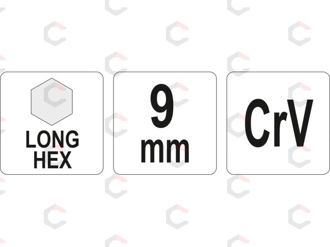 L tipo raktas | ilgas | hex šešiakampis | 9,0 mm (YT-05441) 1 L tipo raktas | ilgas | hex šešiakampis | 9,0 mm (YT-05441) 1