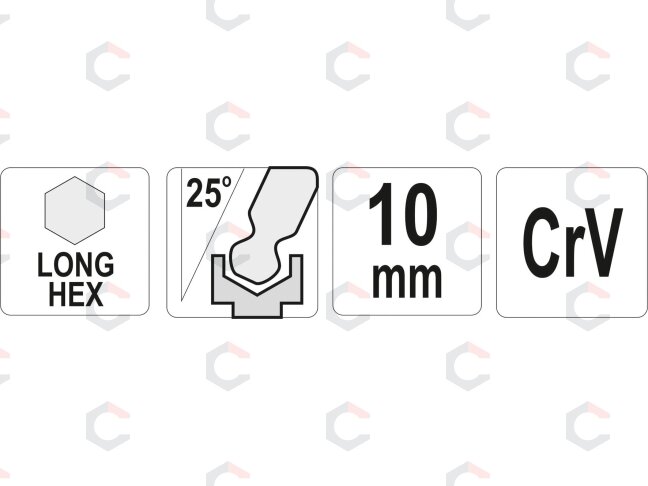 L tipo raktas | ilgas | hex šešiakampis su šarnyru | 10,0 mm (YT-05462) 1 L tipo raktas | ilgas | hex šešiakampis su šarnyru | 10,0 mm (YT-05462) 1