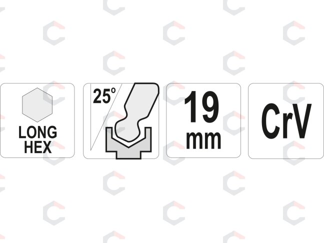 L tipo raktas | ilgas | hex šešiakampis su šarnyru | 19,0 mm (YT-05466) 1 L tipo raktas | ilgas | hex šešiakampis su šarnyru | 19,0 mm (YT-05466) 1