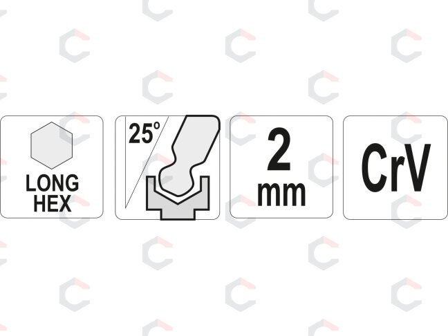 L tipo raktas | ilgas | hex šešiakampis su šarnyru | 2,0 mm (YT-05451) 1 L tipo raktas | ilgas | hex šešiakampis su šarnyru | 2,0 mm (YT-05451) 1
