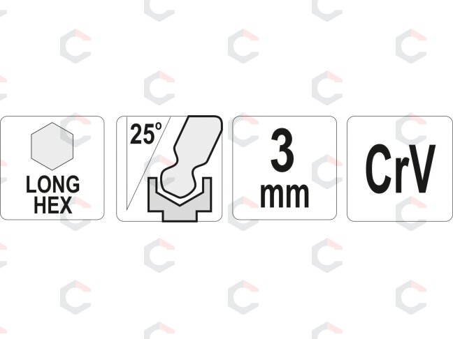 L tipo raktas | ilgas | hex šešiakampis su šarnyru | 3,0 mm (YT-05453) 1 L tipo raktas | ilgas | hex šešiakampis su šarnyru | 3,0 mm (YT-05453) 1