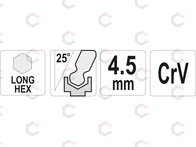 L tipo raktas | ilgas | hex šešiakampis su šarnyru | 4,5 mm (YT-05455) 1 L tipo raktas | ilgas | hex šešiakampis su šarnyru | 4,5 mm (YT-05455) 1