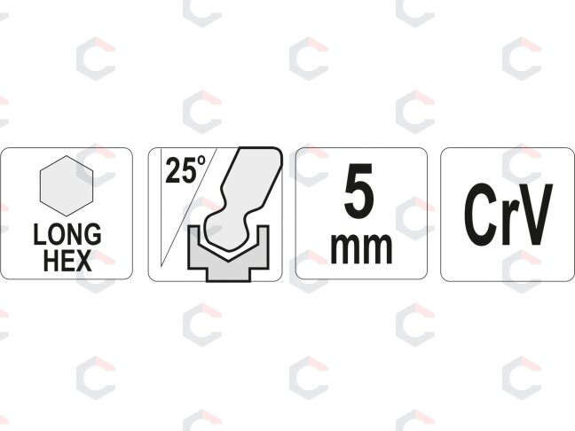 L tipo raktas | ilgas | hex šešiakampis su šarnyru | 5,0 mm (YT-05456) 1 L tipo raktas | ilgas | hex šešiakampis su šarnyru | 5,0 mm (YT-05456) 1