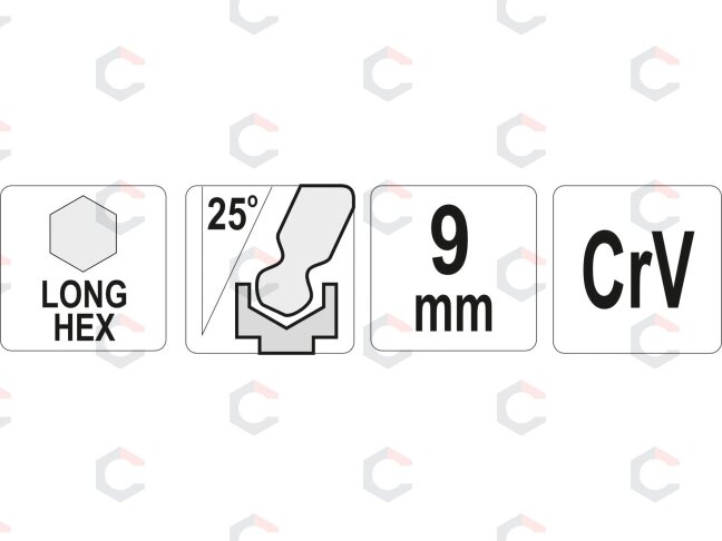 L tipo raktas | ilgas | hex šešiakampis su šarnyru | 9,0 mm (YT-05461) 1 L tipo raktas | ilgas | hex šešiakampis su šarnyru | 9,0 mm (YT-05461) 1