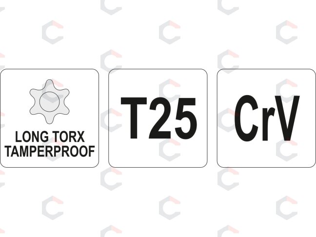 L tipo raktas | ilgas tipas | T-Star (su skyle) (Torx) T25 (YT-05517) 1 L tipo raktas | ilgas tipas | T-Star (su skyle) (Torx) T25 (YT-05517) 1