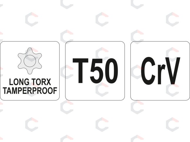 L tipo raktas | ilgas tipas | T-Star (su skyle) (Torx) T50 (YT-05522) 1 L tipo raktas | ilgas tipas | T-Star (su skyle) (Torx) T50 (YT-05522) 1
