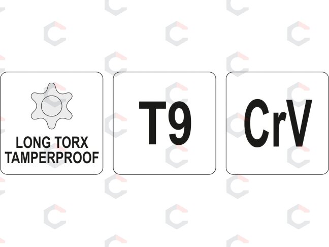 L tipo raktas | ilgas tipas | T-Star (su skyle) (Torx) T9 (YT-05513) 1