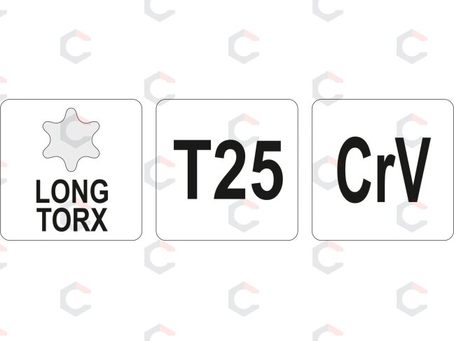 L tipo raktas | ilgas tipas | T-Star (Torx) T25 (YT-05497) 1 L tipo raktas | ilgas tipas | T-Star (Torx) T25 (YT-05497) 1