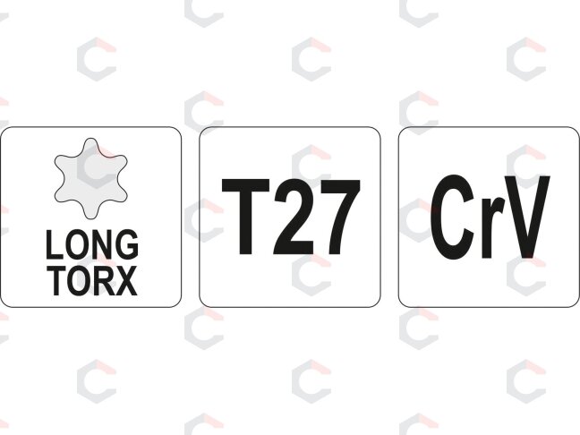 L tipo raktas | ilgas tipas | T-Star (Torx) T27 (YT-05498) 1 L tipo raktas | ilgas tipas | T-Star (Torx) T27 (YT-05498) 1