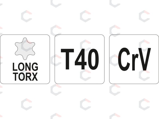 L tipo raktas | ilgas tipas | T-Star (Torx) T40 (YT-05501) 1 L tipo raktas | ilgas tipas | T-Star (Torx) T40 (YT-05501) 1