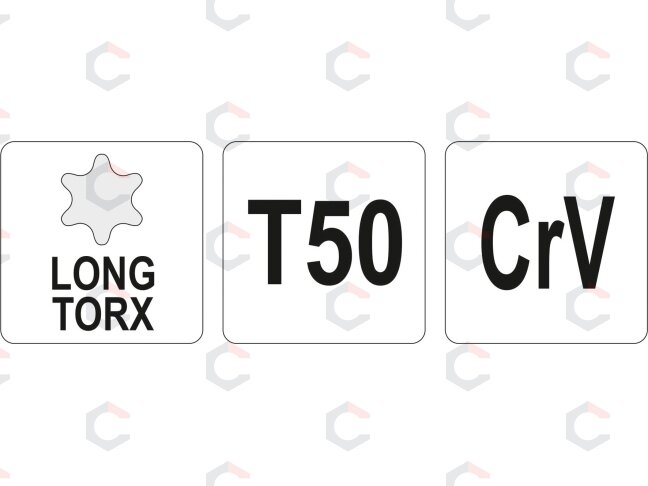 L tipo raktas | ilgas tipas | T-Star (Torx) T50 (YT-05503) 1