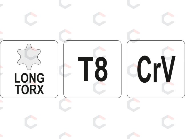 L tipo raktas | ilgas tipas | T-Star (Torx) T8 (YT-05492) 1 L tipo raktas | ilgas tipas | T-Star (Torx) T8 (YT-05492) 1
