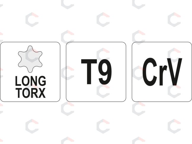 L tipo raktas | ilgas tipas | T-Star (Torx) T9 (YT-05493) 1 L tipo raktas | ilgas tipas | T-Star (Torx) T9 (YT-05493) 1