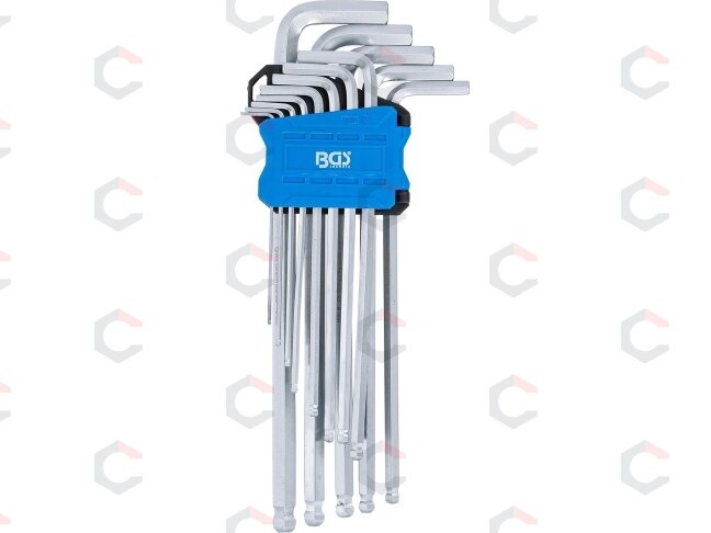 L tipo raktų rinkinys | ilgas tipas | hex šešiakampis / hex šešiakampis su šarnyru | 1,5 - 10 mm | 13 vnt. (9799) 1 L tipo raktų rinkinys | ilgas tipas | hex šešiakampis / hex šešiakampis su šarnyru | 1,5 - 10 mm | 13 vnt. (9799) 1