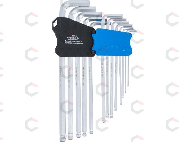L tipo raktų rinkinys | ilgas tipas | hex šešiakampis / hex šešiakampis su šarnyru | 1,5 - 10 mm | 13 vnt. (9799) 2 L tipo raktų rinkinys | ilgas tipas | hex šešiakampis / hex šešiakampis su šarnyru | 1,5 - 10 mm | 13 vnt. (9799) 2