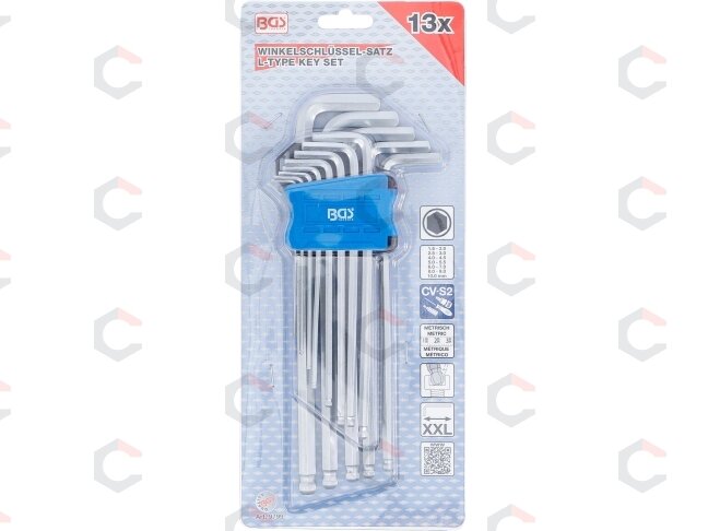 L tipo raktų rinkinys | ilgas tipas | hex šešiakampis / hex šešiakampis su šarnyru | 1,5 - 10 mm | 13 vnt. (9799) 3 L tipo raktų rinkinys | ilgas tipas | hex šešiakampis / hex šešiakampis su šarnyru | 1,5 - 10 mm | 13 vnt. (9799) 3