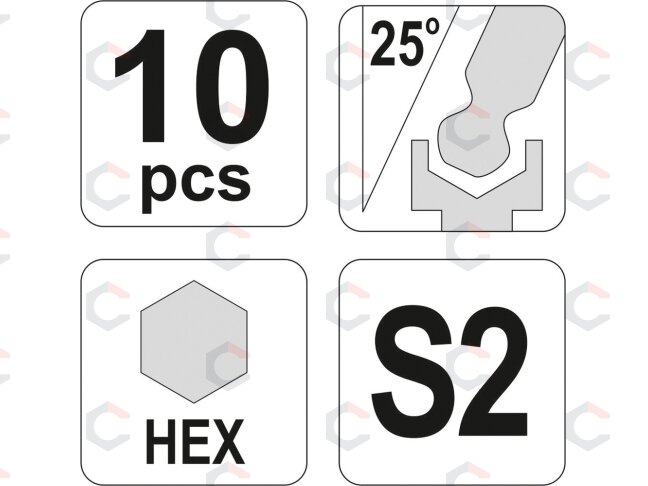 L tipo raktų rinkinys | ilgas tipas | S2 | hex šešiakampis su šarnyru 1,27 - 10 mm | 10 vnt. (YT-0561) 4 L tipo raktų rinkinys | ilgas tipas | S2 | hex šešiakampis su šarnyru 1,27 - 10 mm | 10 vnt. (YT-0561) 4