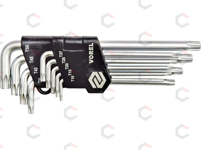 L tipo raktų rinkinys | ilgi | T-Star (Torx) T10-T50 | 9 vnt. (56478) L tipo raktų rinkinys | ilgi | T-Star (Torx) T10-T50 | 9 vnt. (56478)