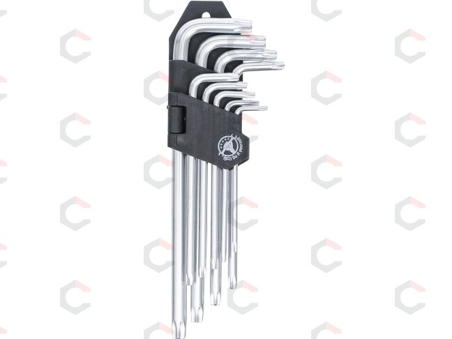 L tipo raktų rinkinys | ilgi | T-Star (Torx) T10-T50 | 9 vnt. (816) 1