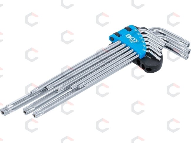 L tipo raktų rinkinys | ilgiausias tipas | 5-kampiai | T-Star (Torx Plus) TS10 - TS50 | 9 vnt. (777) 1
