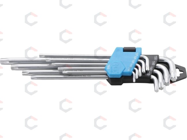 L tipo raktų rinkinys | labai ilgi | T-Star (Torx) T10 - T50 | 9 vnt. (793) 4